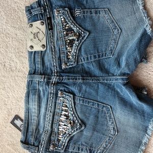 Miss Me Denim Patriotic Shorts size 32